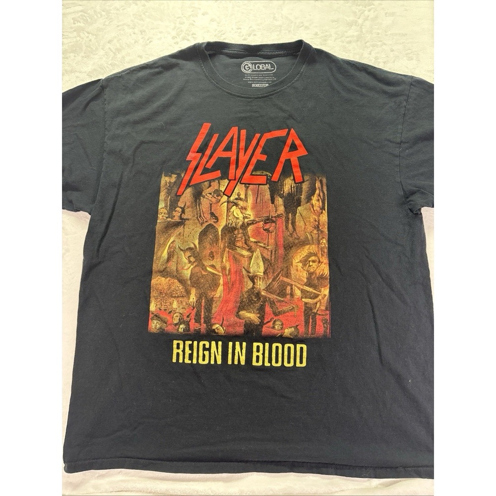 Slayer Reign In Blood Black Graphic T-Shirt XL Men's Global